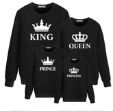 Pull noël famille King et Queen noir